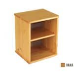 Puidust öökapp riiuliga